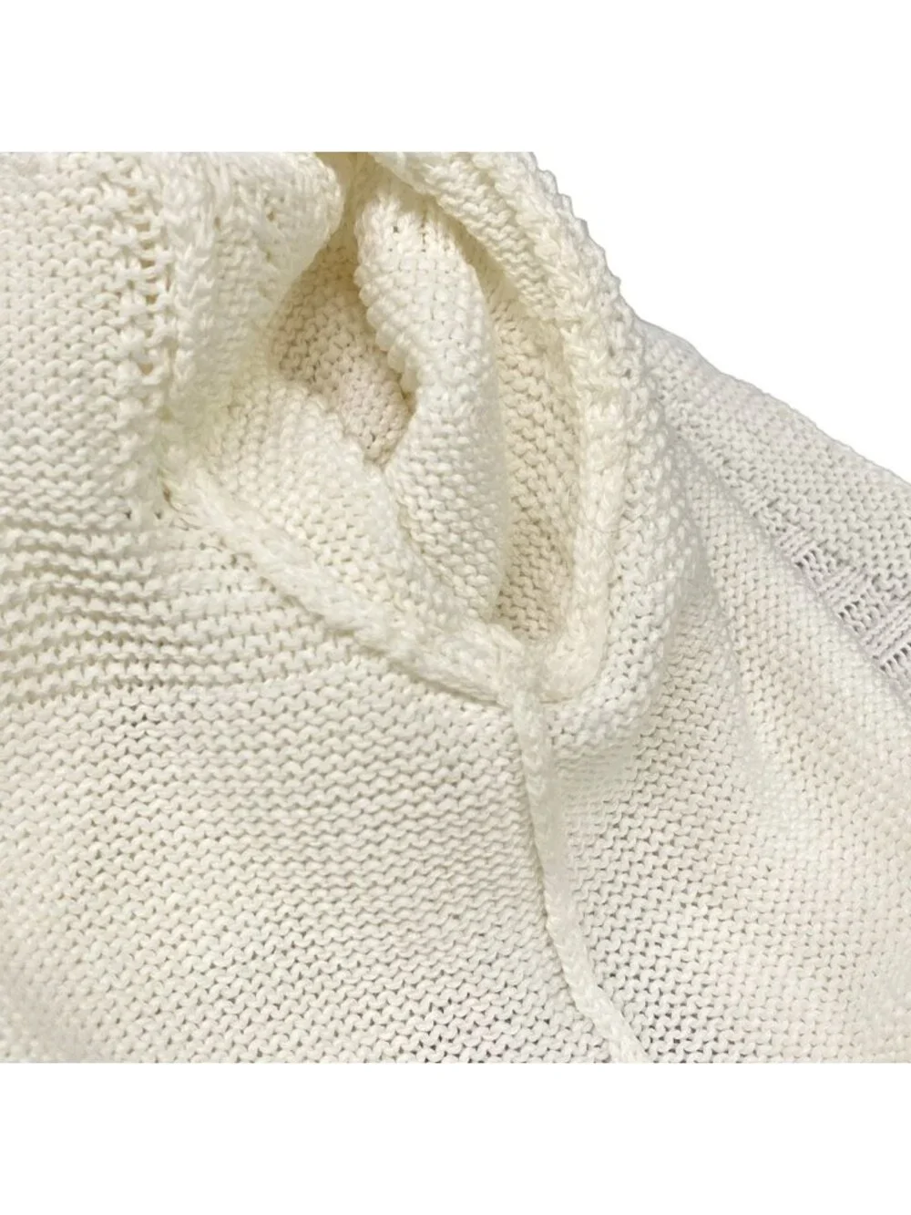 Chanel Long Sleeve Sweater 34 S White Cotton